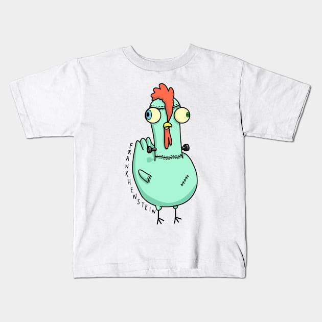 Frankhenstein's Monster Kids T-Shirt by thecurlyredhead